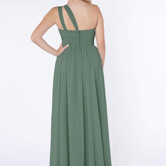 Azazie Molly Dress in Eucalyptus - Picture 3 of 12